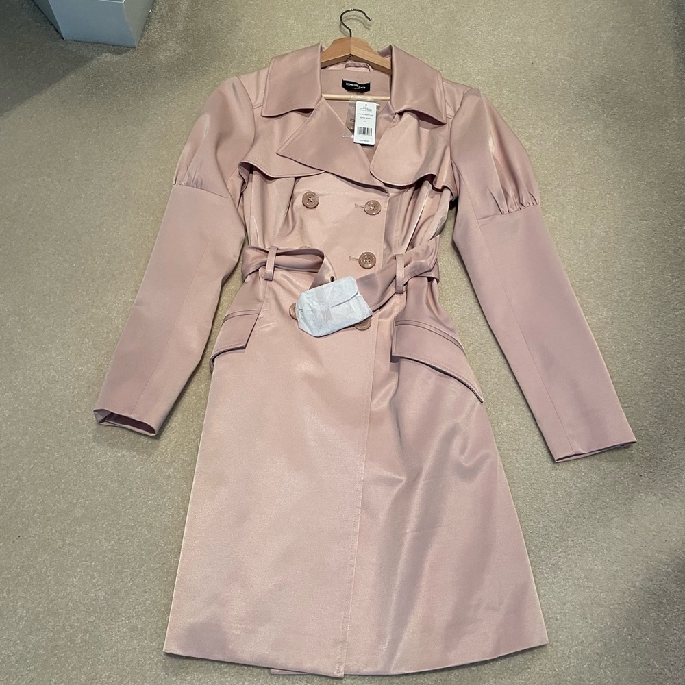 NWT BEBE PUFF SLEEVE TRENCH COAT SMALL